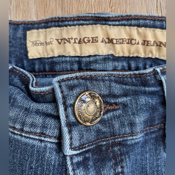 Nine West VTG America Jeans Womens Boho Mid Rise Denim Medium Wash Stretch 8/28P - Picture 3 of 12